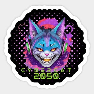 Cyber Cat DJ Vibes Tee! Sticker